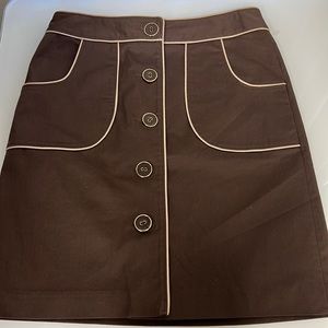 Milly of New York size 4 like new brown with tan piping